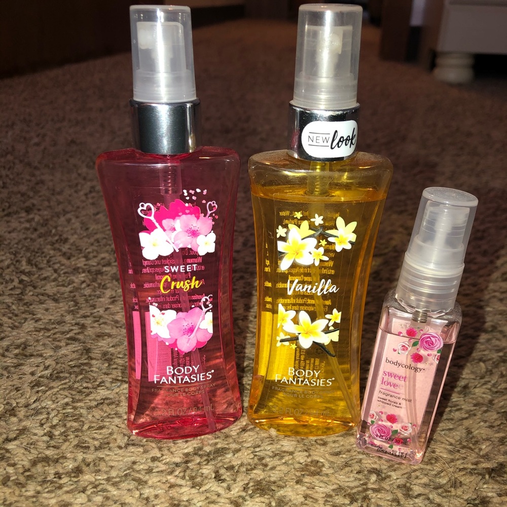 Body Fantasies and Bodycology body sprays